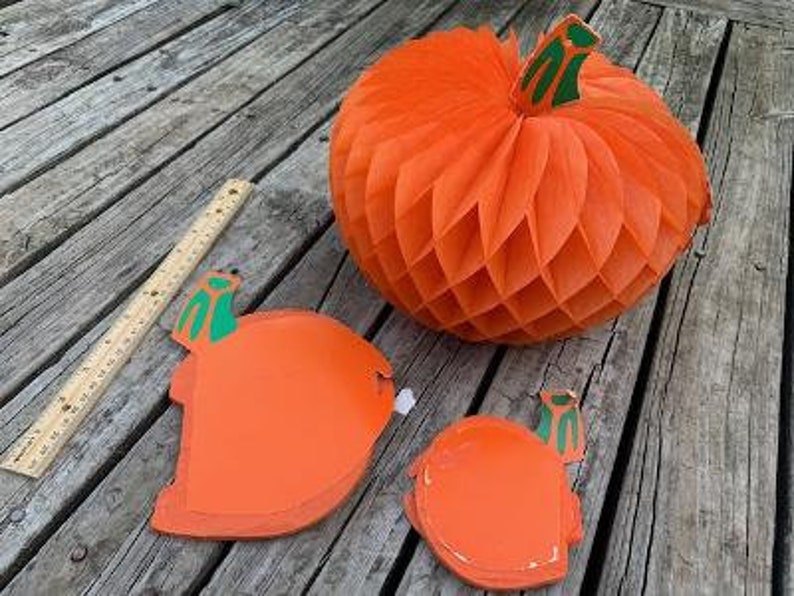 Set of 3 Beistle Halloween Pumpkins Etsy