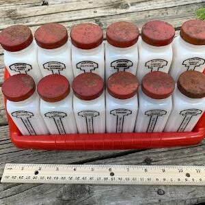 Vintage Milk Glass Griffiths Spice Jars and Rack – Ma and Pa's Attic ®