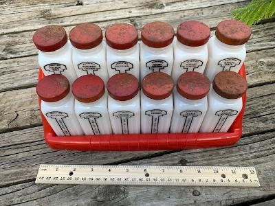Vintage 1950's Milk Glass Spice Jars spices Rack with 10 Griffiith's chrome  color lids & rack farmhouse collectible display retro kitchen – Carol's  True Vintage and Antiques