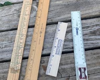 Set 4 Vintage Rulers