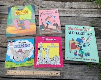 Vintage Set of 5 Disney Books
