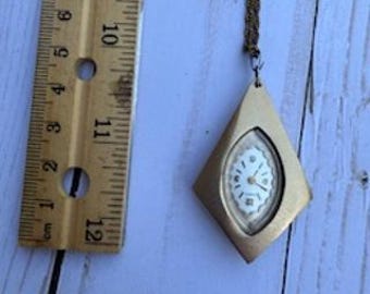 Vintage Fairfax Swiss Pendant 17 Jewels Watch Gold Tone W  display picture 2