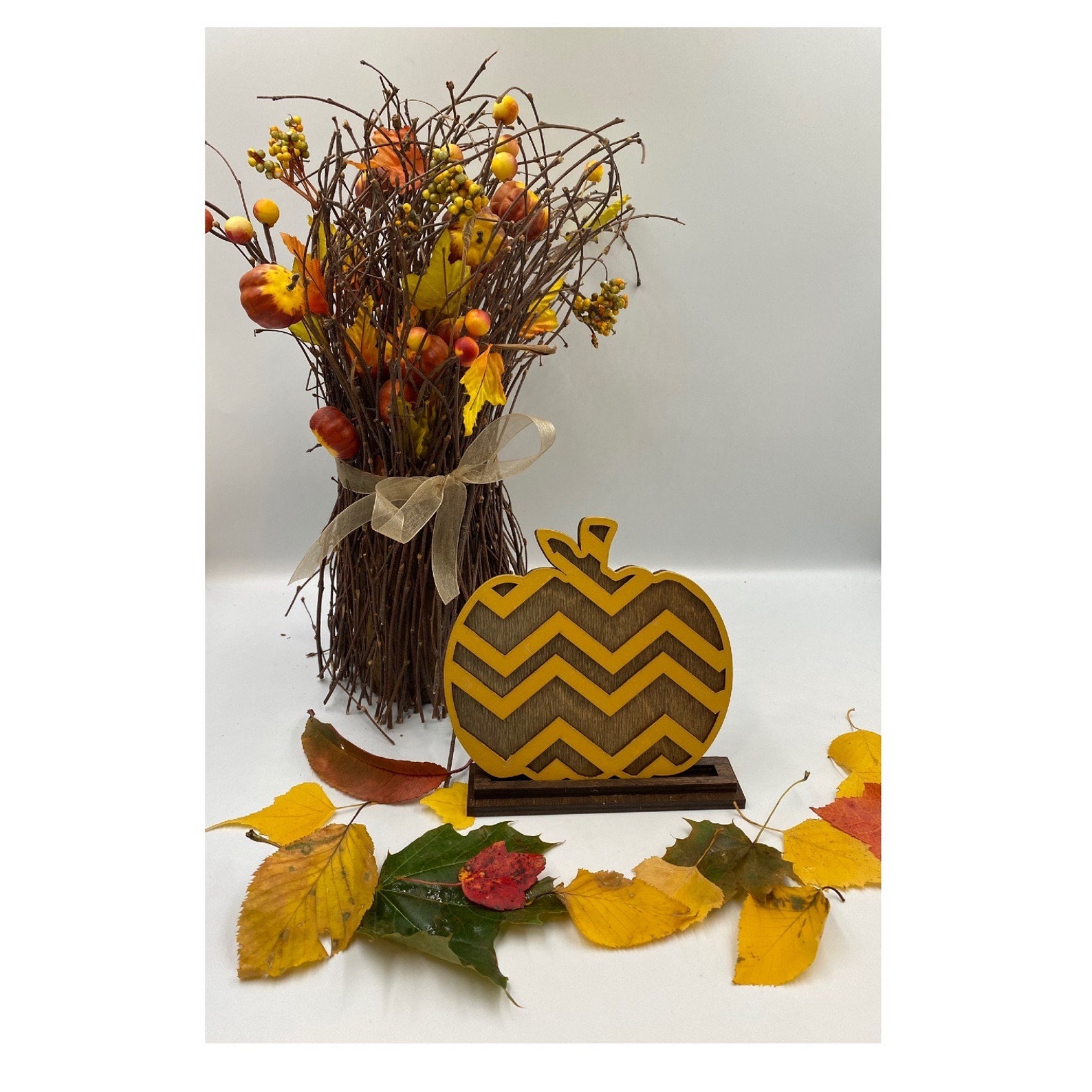 Fall Pumpkin Decor Wooden Handpainted Autumn & Seasonal Etsy