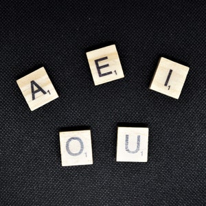 Scrabble Vowel Magnets