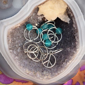 Silver Hair Hoops