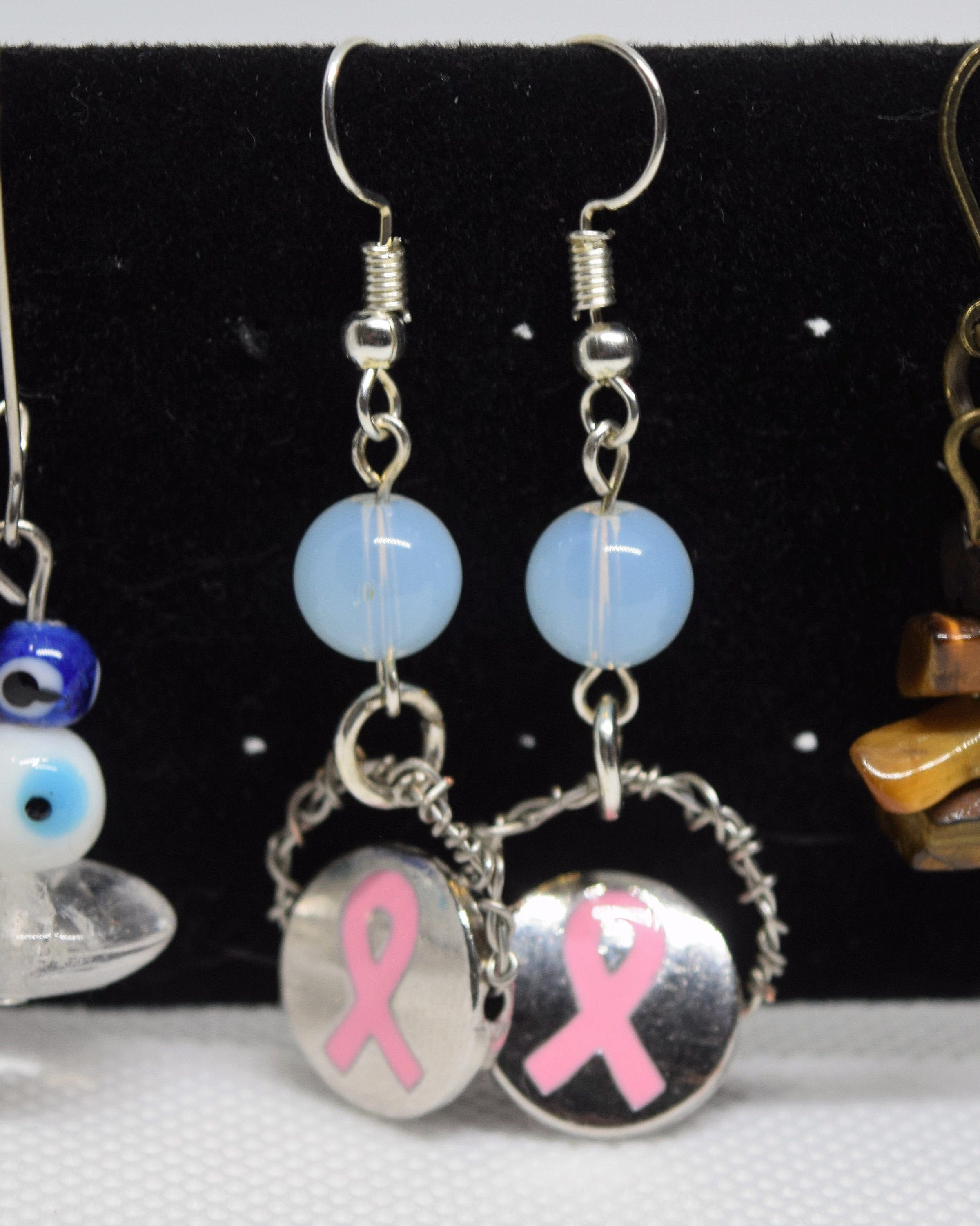 Breast Cancer Awareness Earrings - Etsy