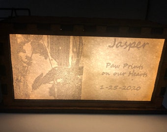 Engraved Stone Inspirational/Memorial Light Box