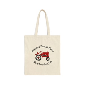 Raether Family Farm Cotton Canvas Tote Bag