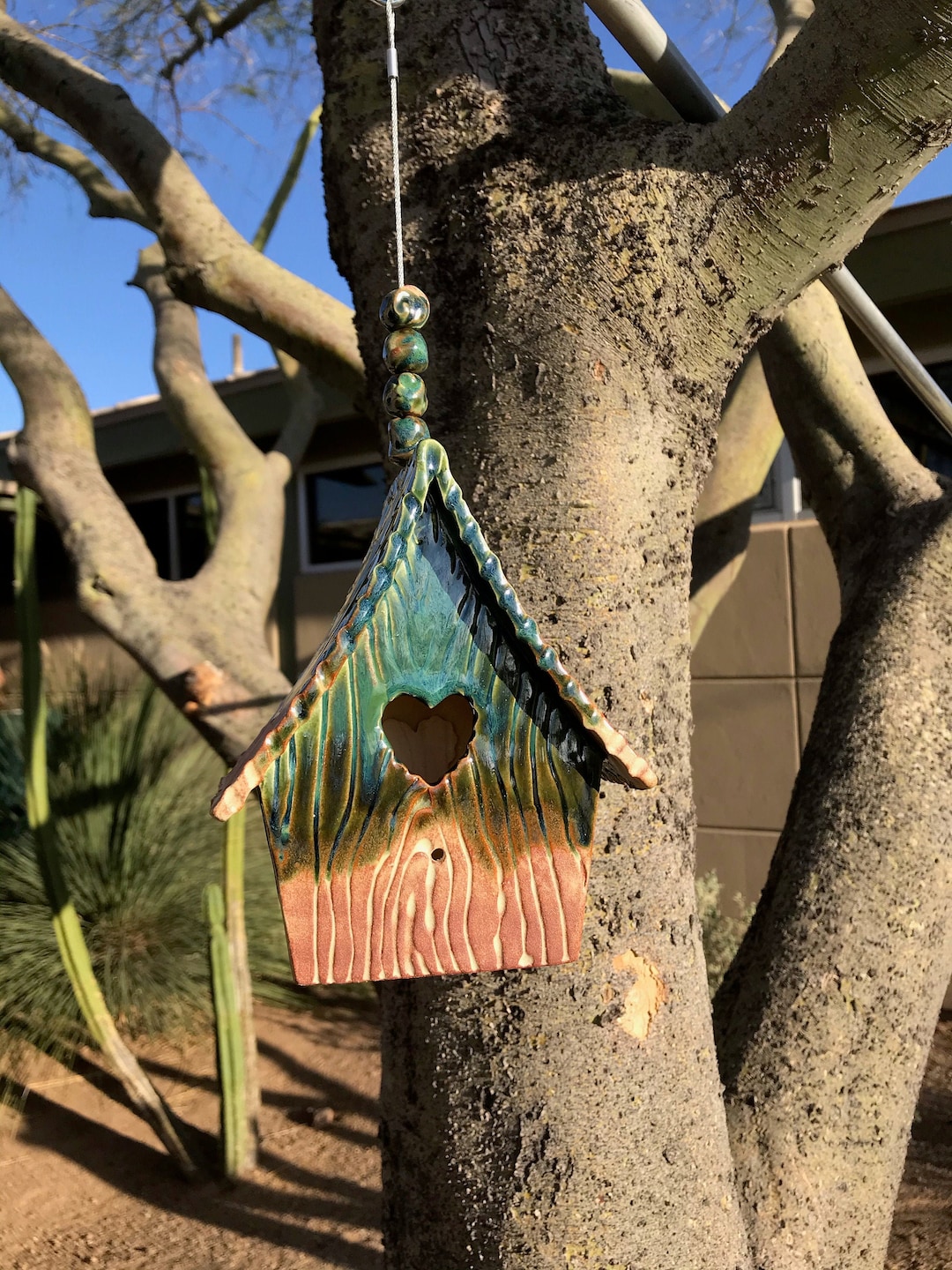 Rustic Dog House With Curved Sloped Roof Saguaro Cactus Etsy