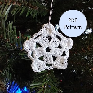 Crochet Pattern: Simple Snowflake Ornament