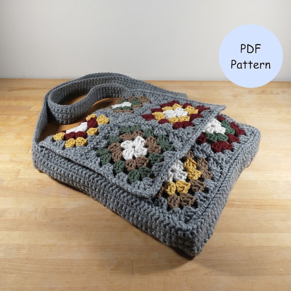 Crochet Pattern: Granny Square Bag Cross Shoulder