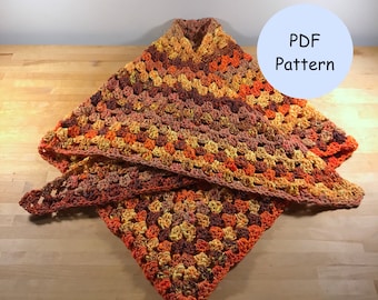Crochet Pattern: Granny Shawl Scarf