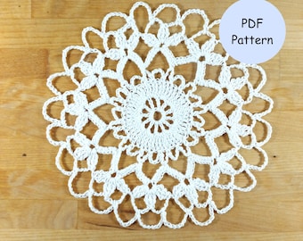 Crochet Pattern: Round Lace Doily Starfish