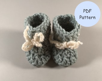 Baby Schühchen Häkelanleitung: Neugeborenen Schuhe DIY (PDF Pattern)