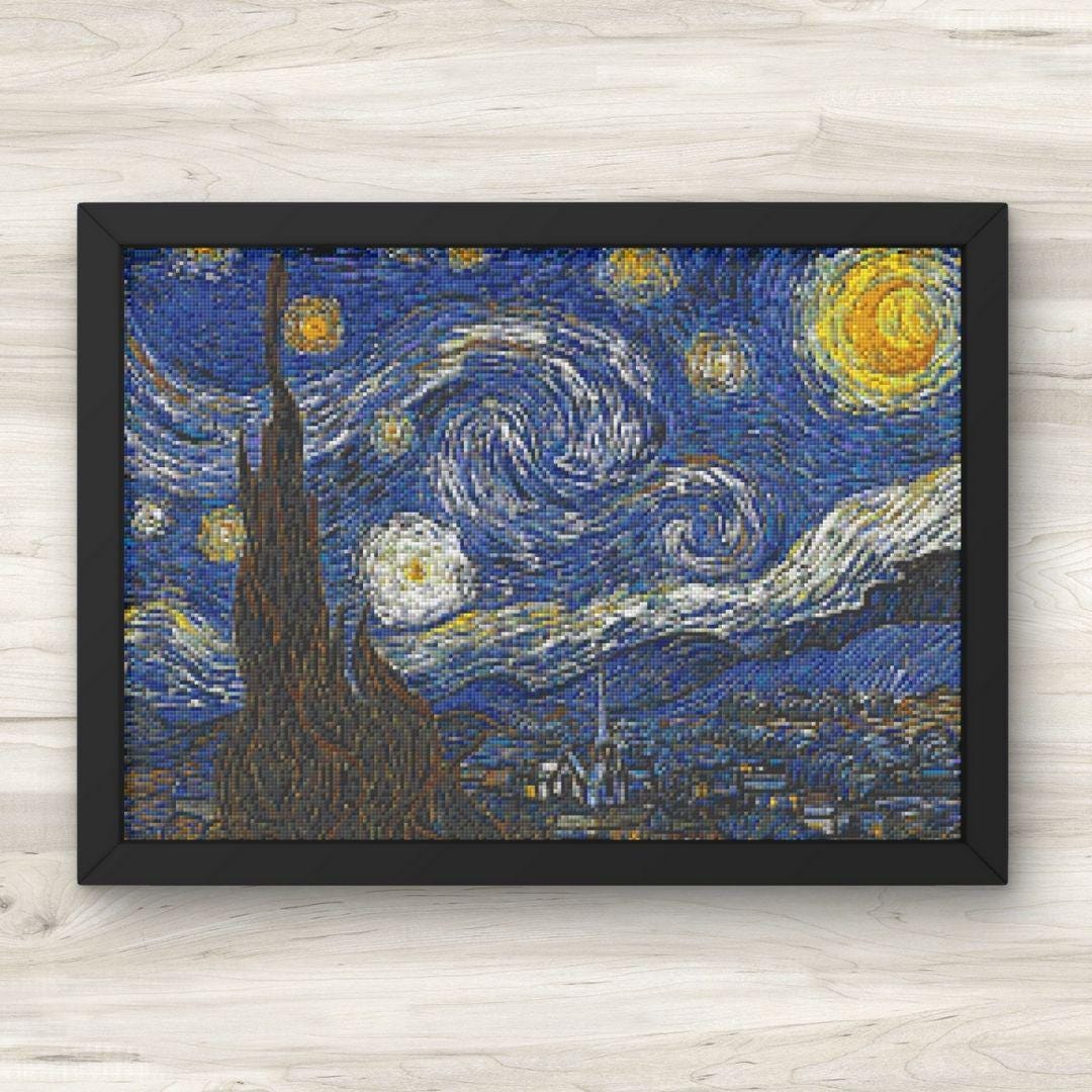 クロスステッチパターン：星月夜 ゴッホの有名な絵画 PDF 即時