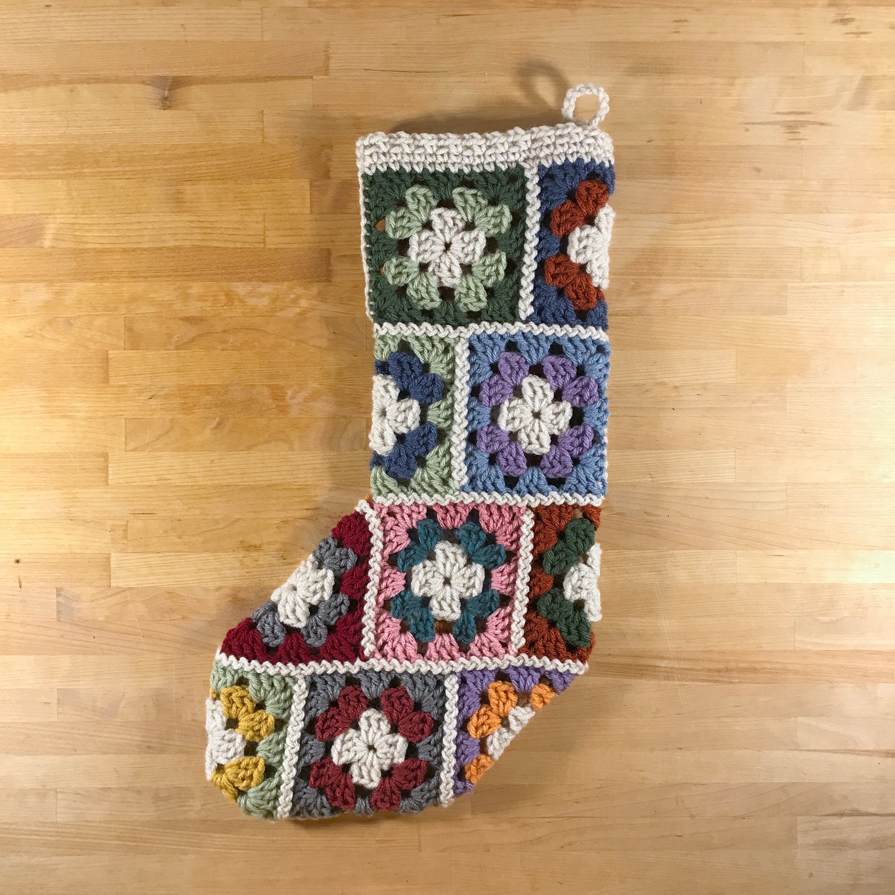 Crochet Pattern Granny Square Christmas Stocking Etsy UK