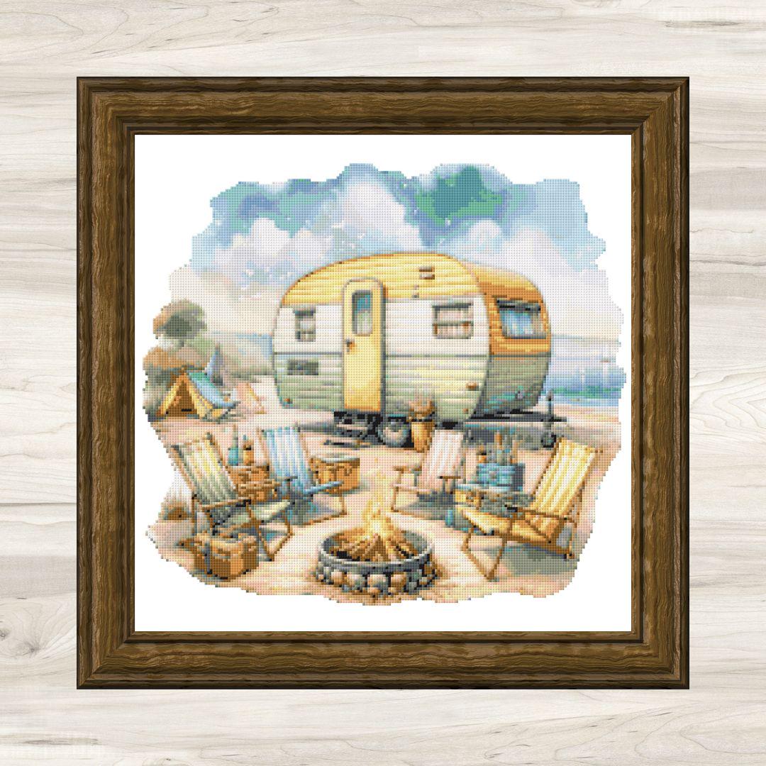 Crosstitch Rv Pattern Cross Stitch Pattern: Vintage Camper Caravan Trailer Motif 13 - PDF ...