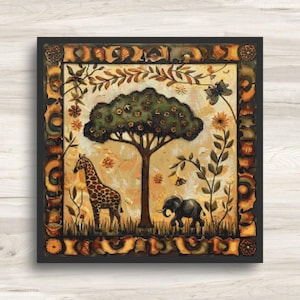 Savanna Cross Stitch Pattern - African Folk Art 17 - PDF Download Pattern Keeper Compatible
