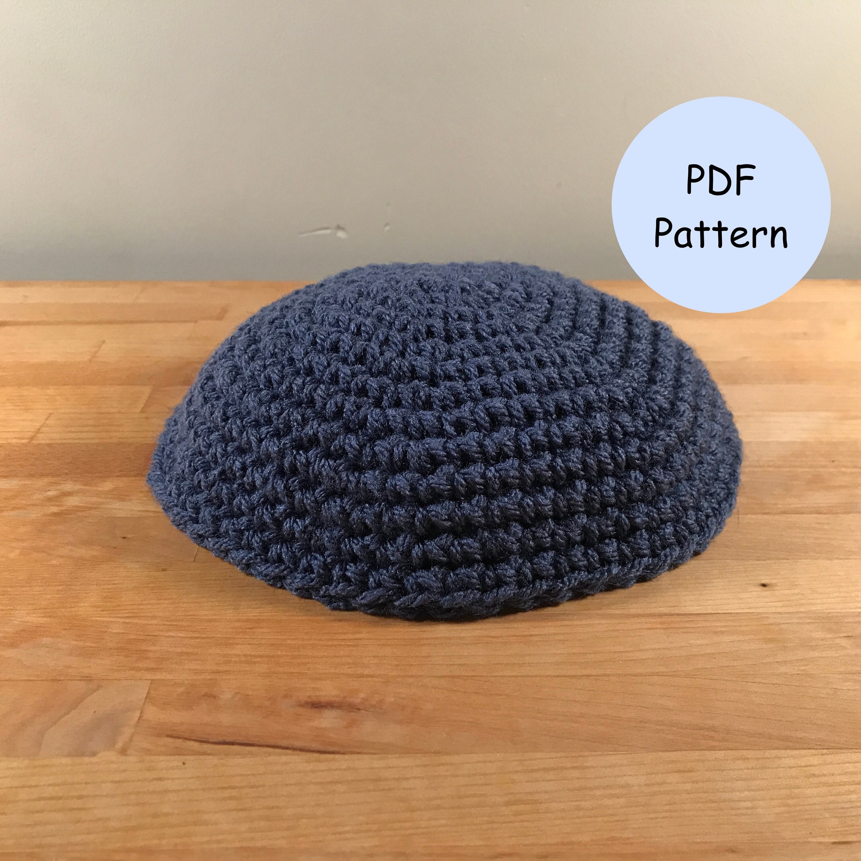 Crochet Pattern Easy Yarmulke Kippah Etsy