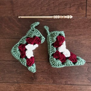 Crochet Pattern: Granny Stocking Boot Ornament image 3