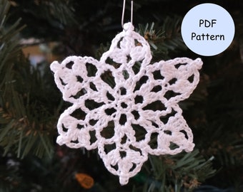 Crochet Pattern: Lacy Snowflake Ornament