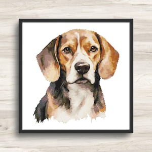 Cross Stitch Pattern: Beagle Dog PDF Instant Download
