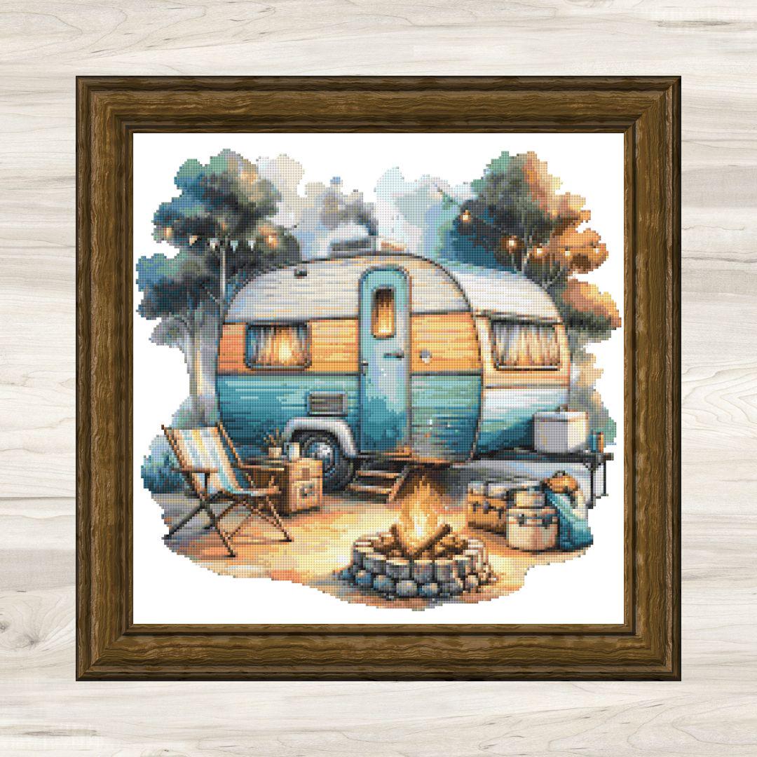 Crosstitch Rv Pattern Cross Stitch Pattern: Vintage Camper Caravan Trailer Motif 15 - PDF ...
