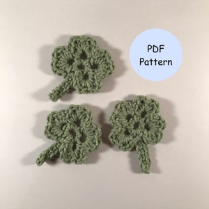 Shamrock Clover Applique Crochet Pattern