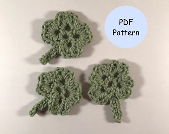 Shamrock Clover Applique Crochet Pattern