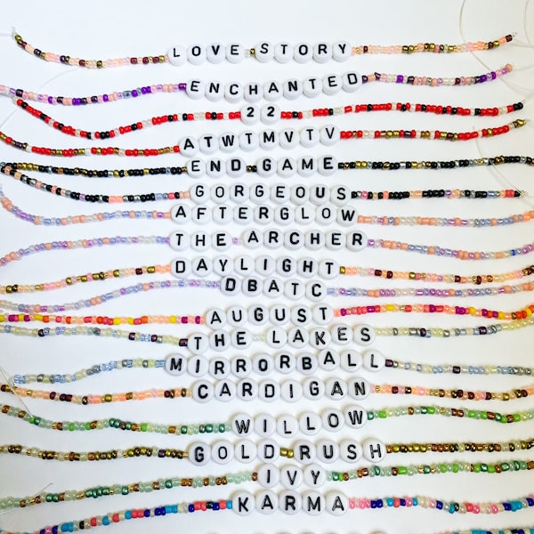 TS Song Title Friendship Bracelets (36 options)