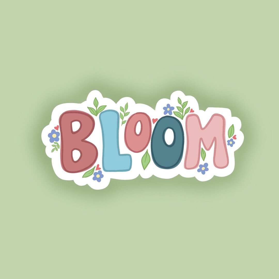 Bloom Floral Sticker - Etsy