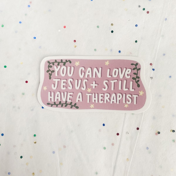 Jesus + Therapy Sticker