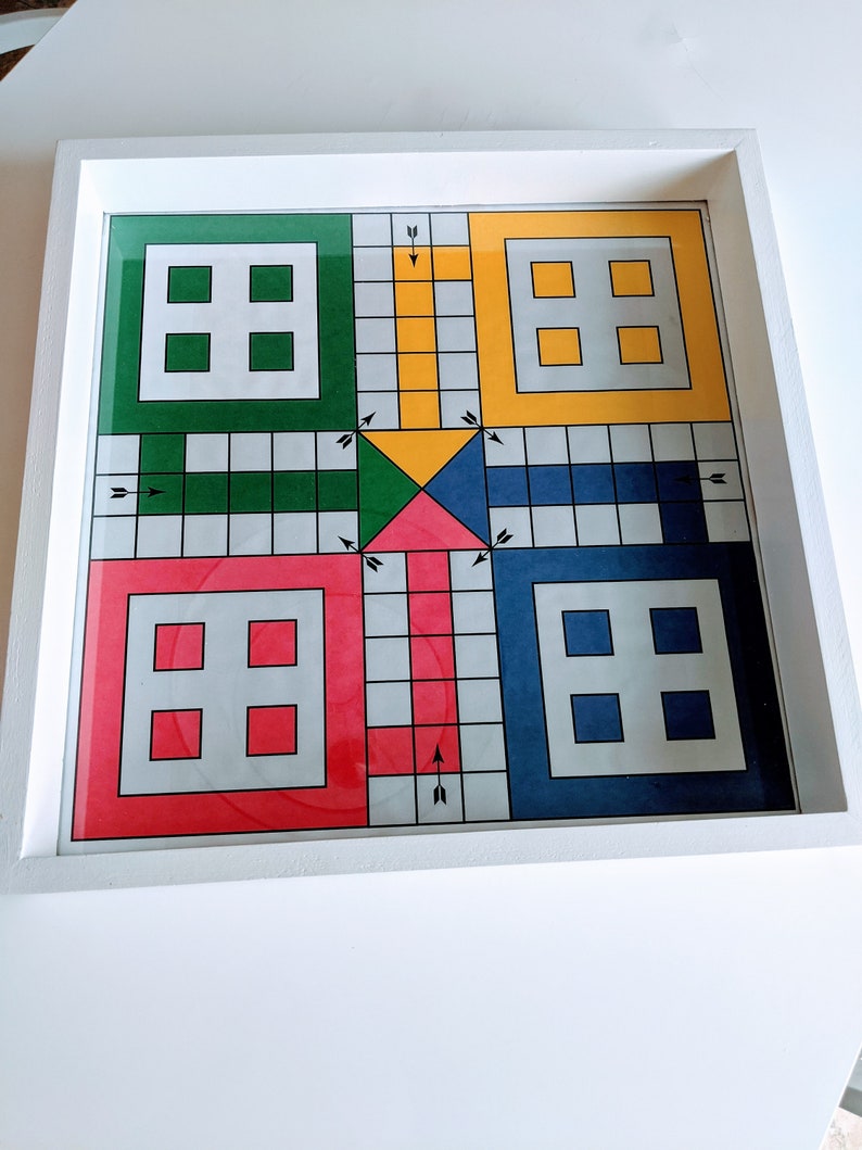 Ludo board Game 18x18 inch Large with glass top. | Etsy
