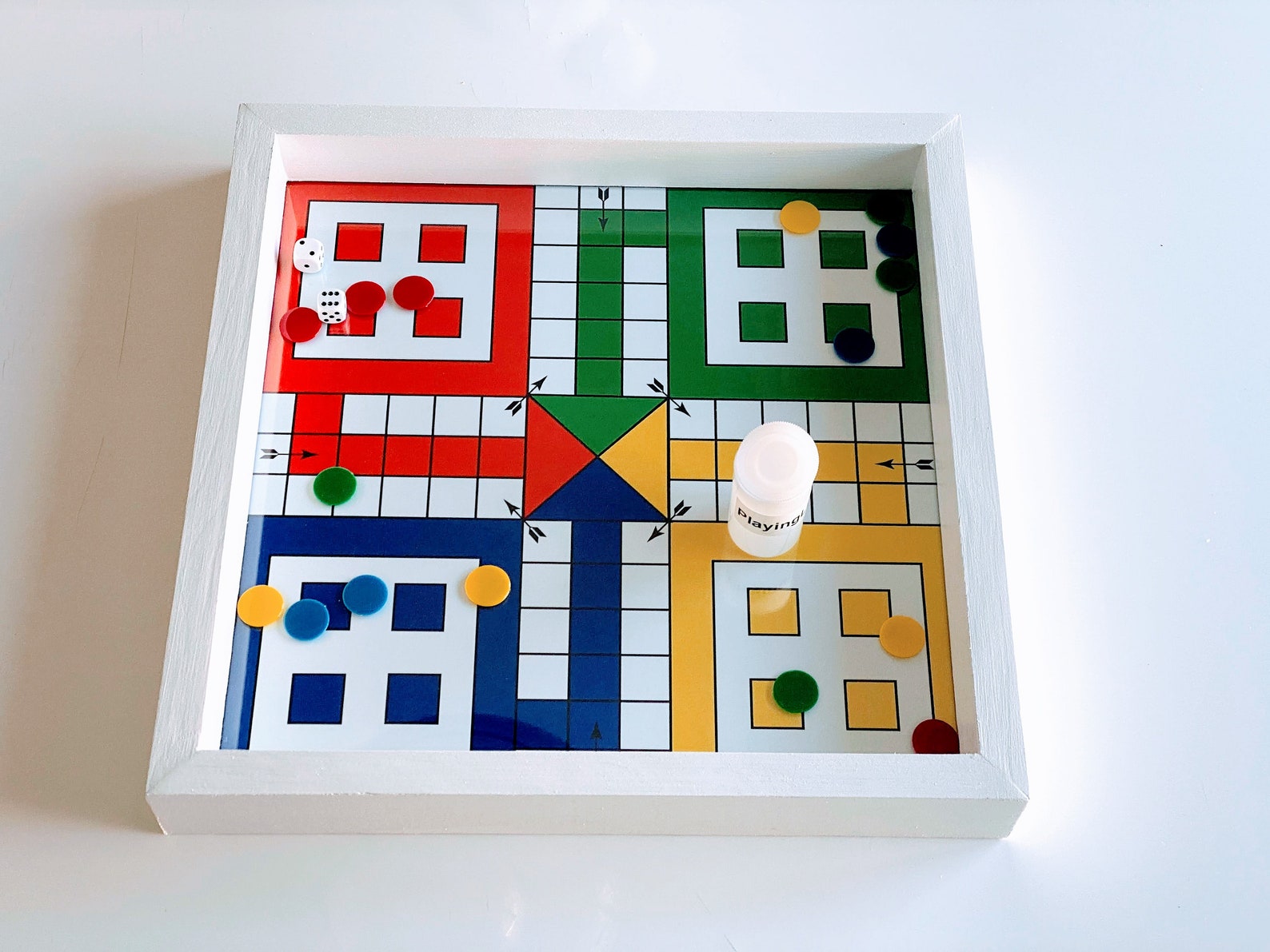 Ludo board Game 13x13 inch with GLASS TOP. | Etsy