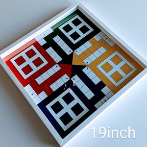 Ludo game board Glass Ludo Pachisi Dayakattam ludi Parcheesi Mensch ärgere dich nicht Fia med knuff Chińczyk Fei Xing Qi Barjis/Barjees image 1