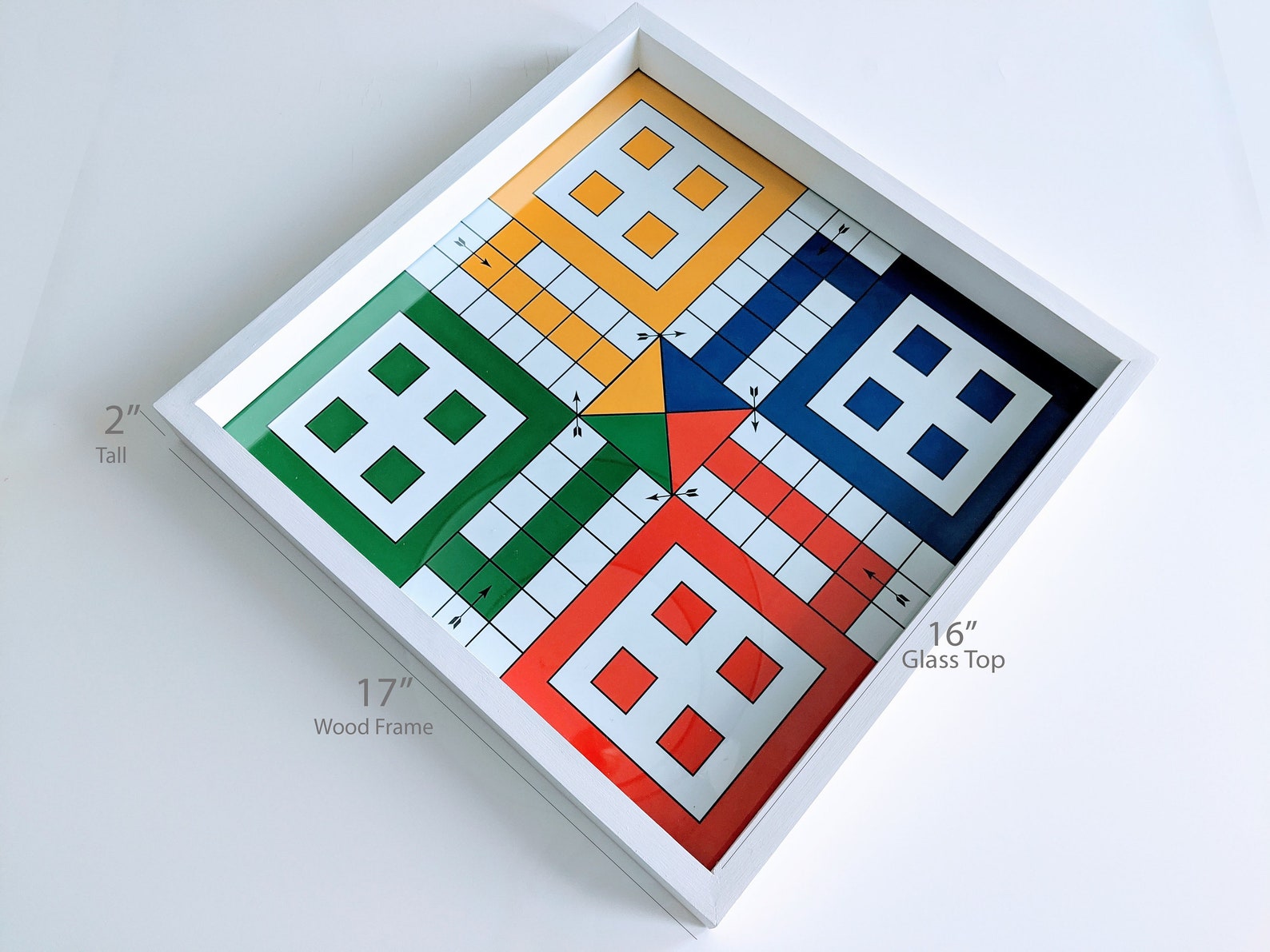 Ludo Board Game 17x17 incheswith GLASS TOP Free Shipping | Etsy