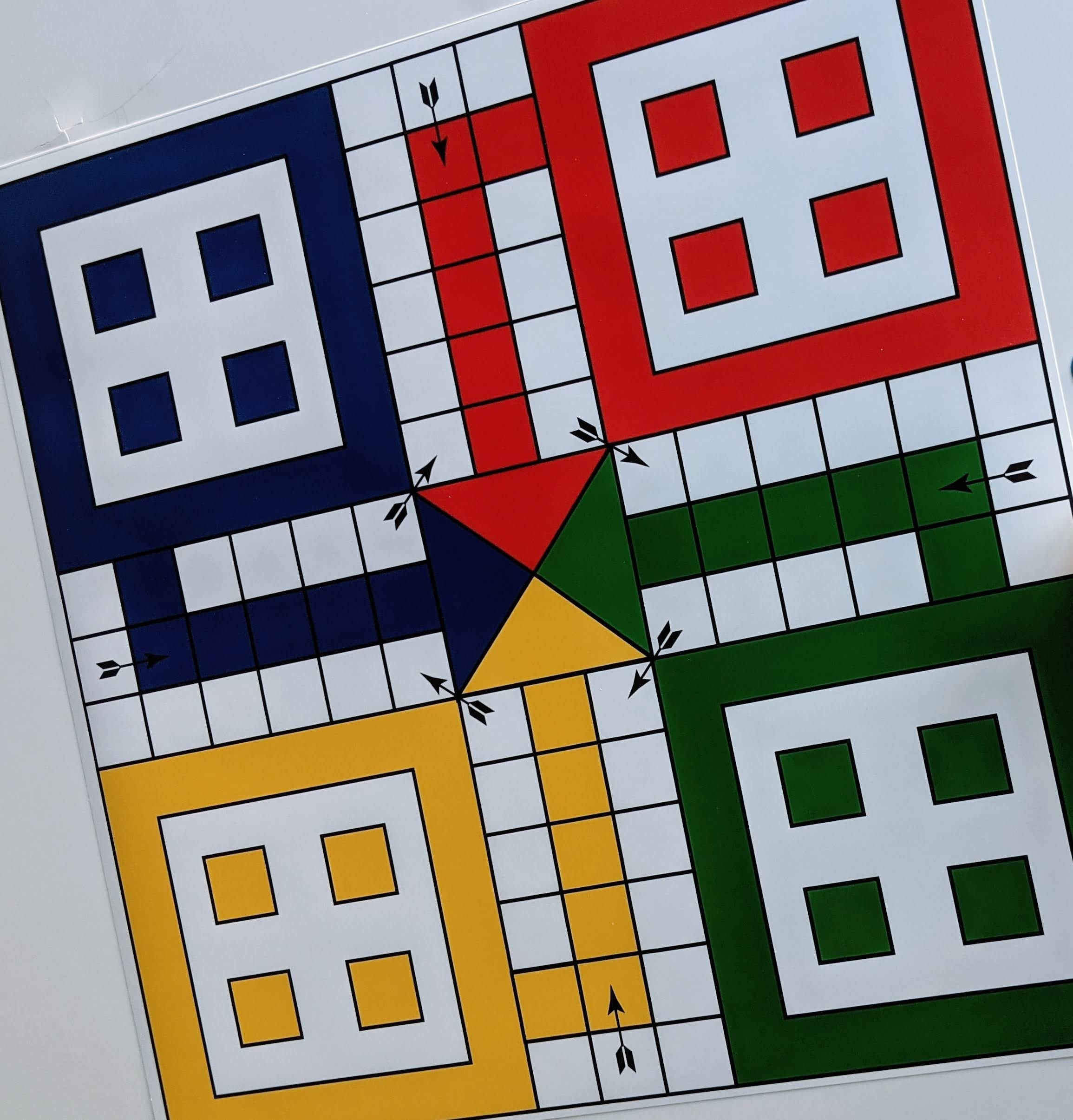 Free Printable Ludo Board Game with Dice and Tokens