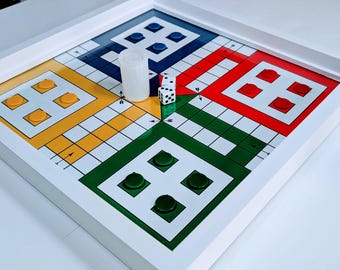 Ludo Board Game with Dice and Tokens
