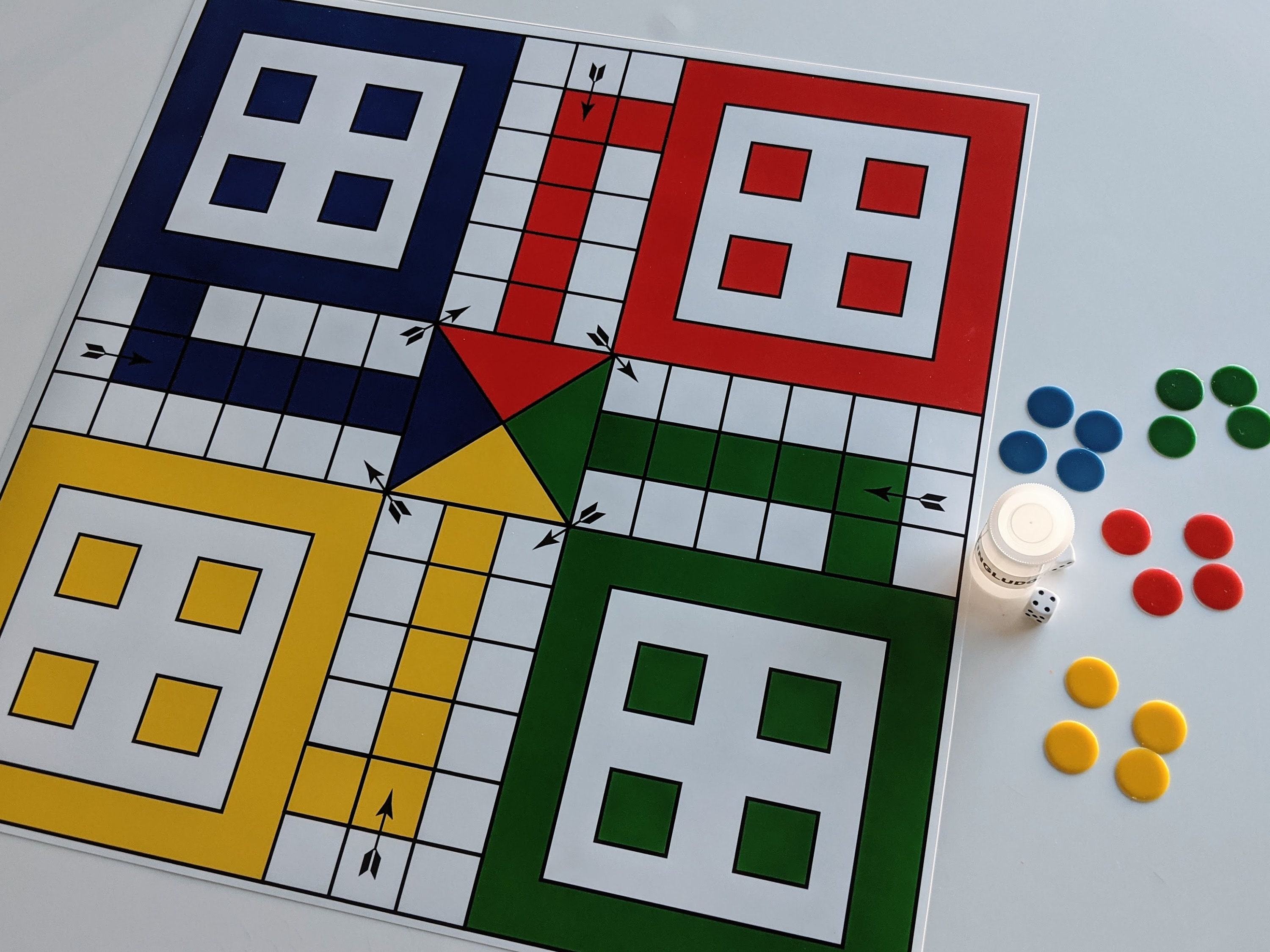 Free Printable Ludo Board Game with Dice and Tokens