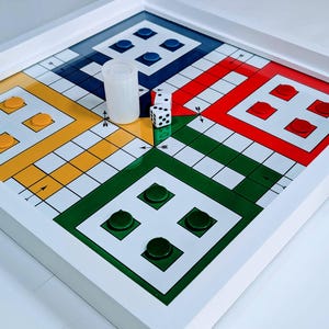Ludo game board Glass Ludo Pachisi Dayakattam ludi Parcheesi Mensch ärgere dich nicht Fia med knuff Chińczyk Fei Xing Qi Barjis/Barjees
