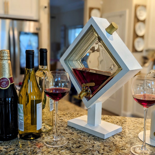 Whiskey Dispenser Glass Block Etsy