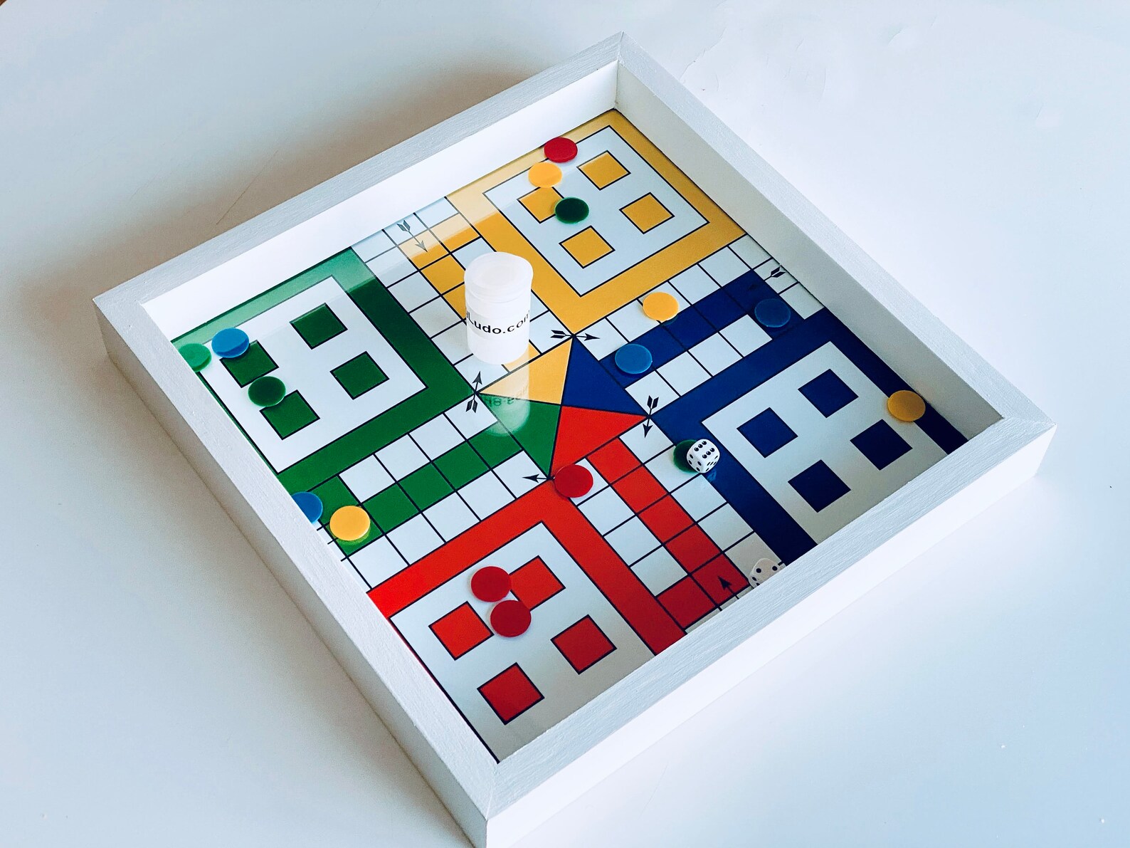 Ludo board Game 13x13 inch with GLASS TOP. | Etsy