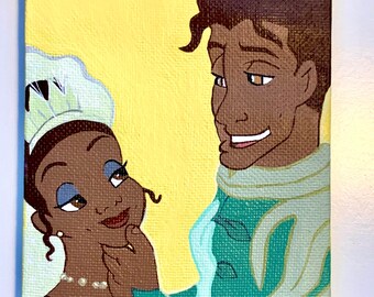 Princesa Tiana &Naveen - Mini Lienzo