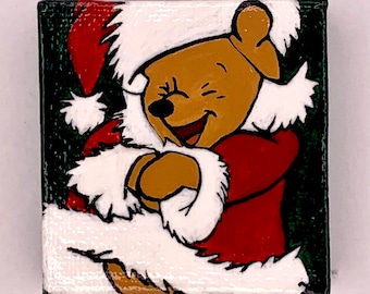Pooh de Navidad - Mini Lienzo