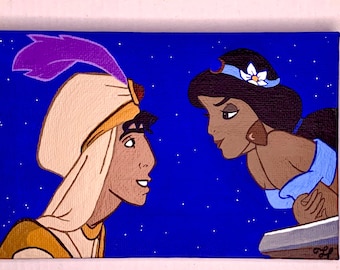 Aladdin & Jasmine - Lienzo acrílico