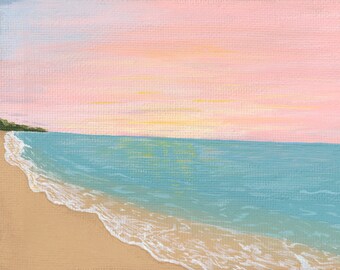 Impresiones del paraíso al atardecer