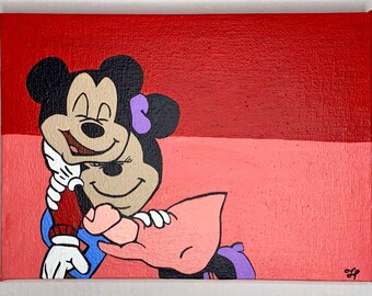 Mickey & Minnie Mouse Love - Pintura acrílica