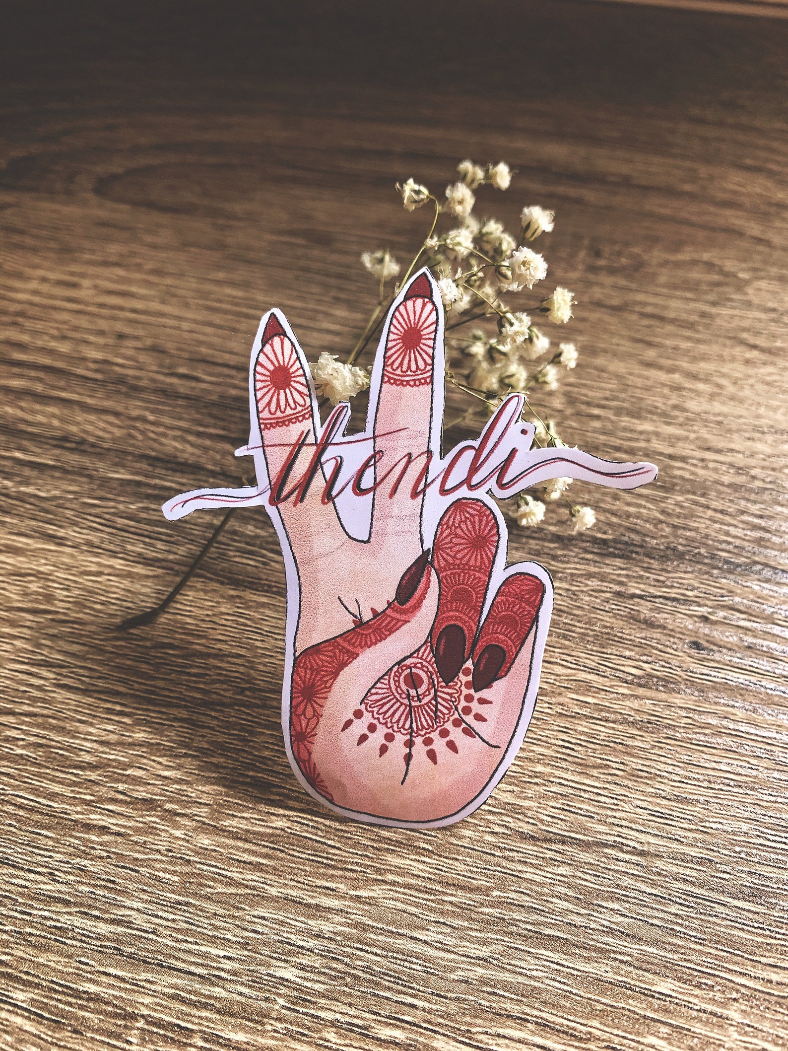 Thendi Henna Vinyl Sticker Etsy