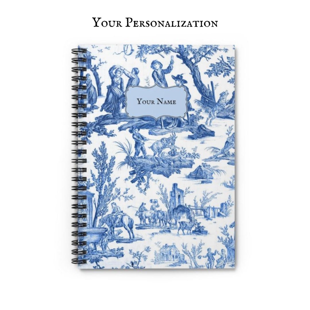 Toile De Jouy Journal and Notebook for Women Spiral - Etsy