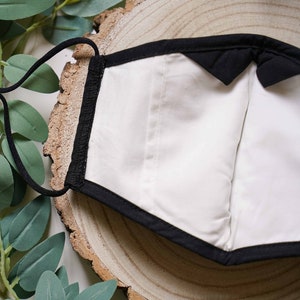 Reusable Black Mask - Filter Pocket, Nose Wire, Triple Layer